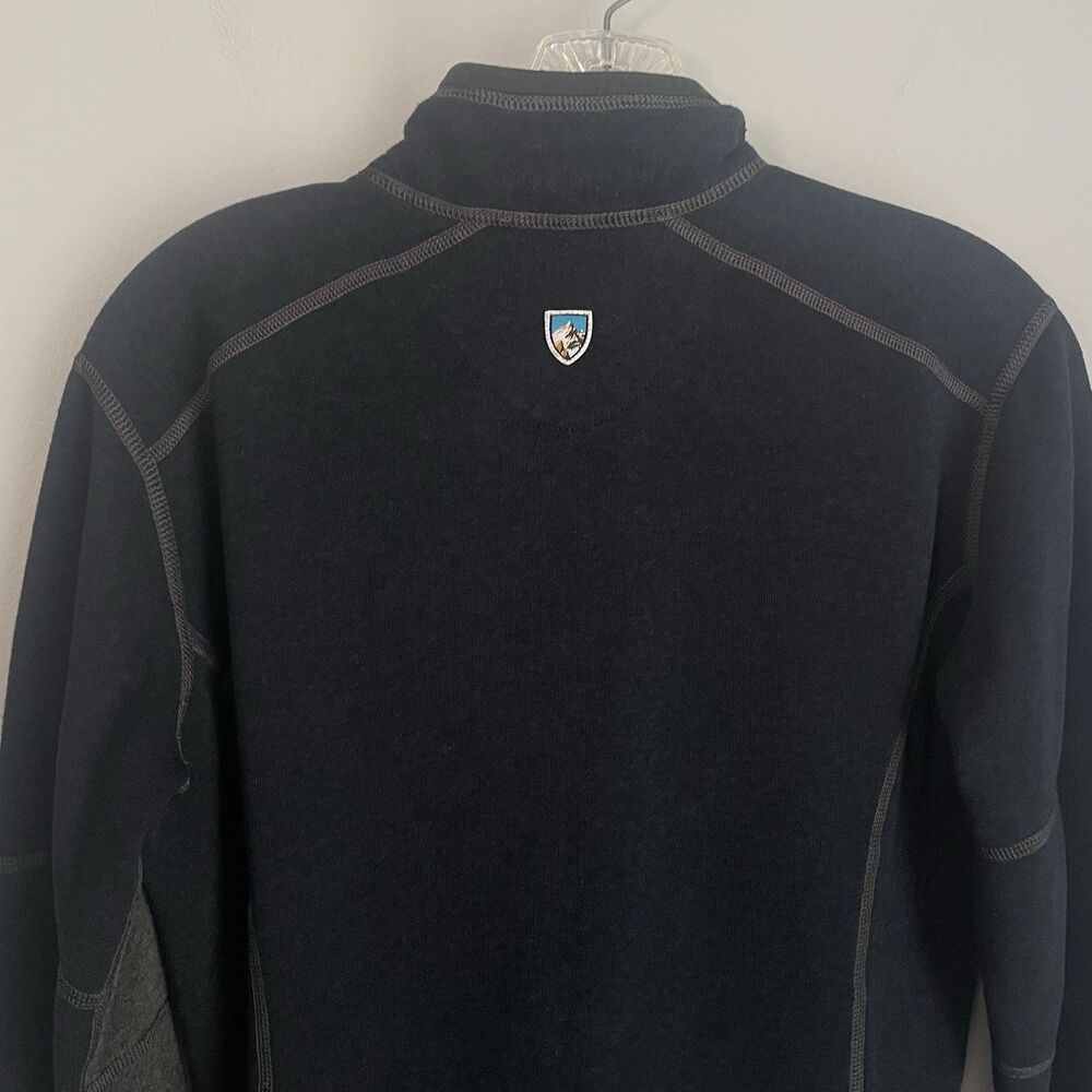 Kuhl Pullover Kids Large 14-16 Blue Kashmira 1/4 Zip Thermal Mock Neck Hiking
